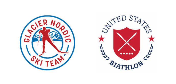 Glacier Nordic Ski Team and United States Biathlon logos